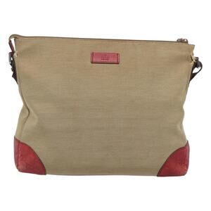 Gucci Guccissima Canvas Shoulder Bag Beige